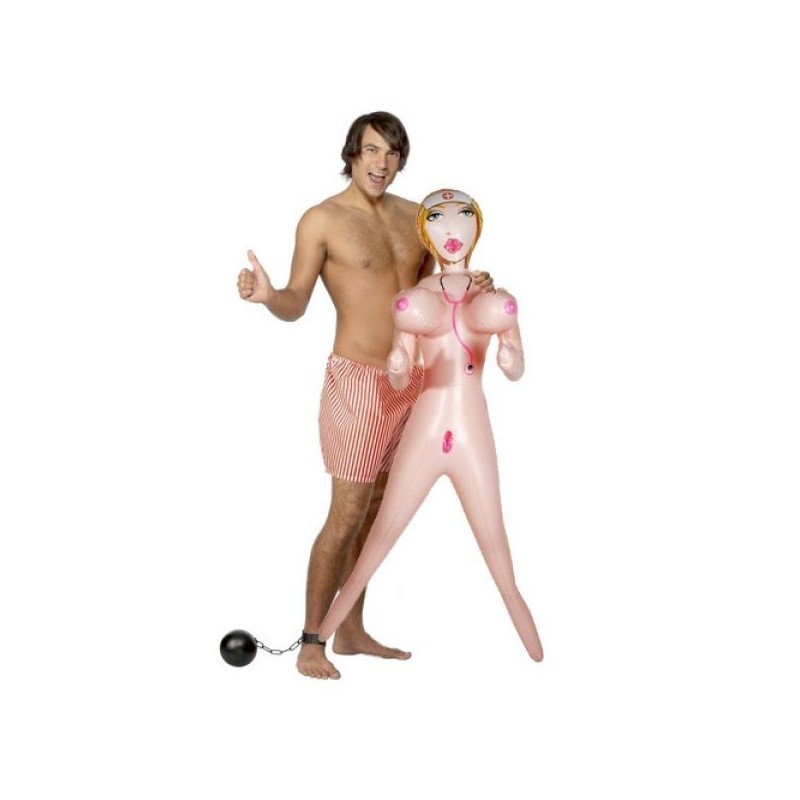 Muñeca hinchable enfermera sexy, ideal para todo tipo de fiestas locas: despedidas de soltero, cumpleaños, ceremonias de graduación.
