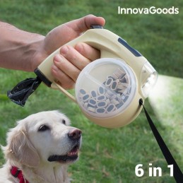 Retractable dog leash 6 in 1, complete and practical dog leash, Ideal for pet owners to have everything they need at hand