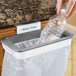 The Trash Bag Holder is a very practical accessory that allows you to reuse plastic shopping bags and use them as trash bags