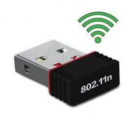 Adaptador Wifi USB Inalámbrico 300 Mbps, permite conectar un ordenador de sobremesa o portátil a una red Wi-Fi y tener acceso a Internet de alta velocidad