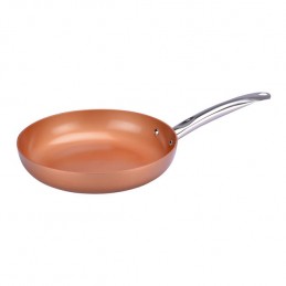 Non-stick frying pan with copper coating - 28 cm, Cook delicious dishes with this frying pan with copper-colored ceramic coating