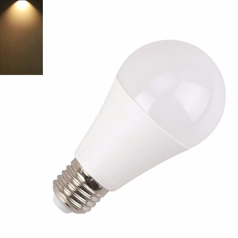 E27 LED Bulb 12W 960 Lm Warm Light - 3000K, They consume up to 85% less energy to produce the same light than a traditional bulb.