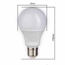 Ampoule LED E27 12W 960 Lm Lumière Chaude - 3000K, Elles consomment jusqu'à 85% d'énergie en moins pour produire la même lumière qu'une ampoule traditionnelle.