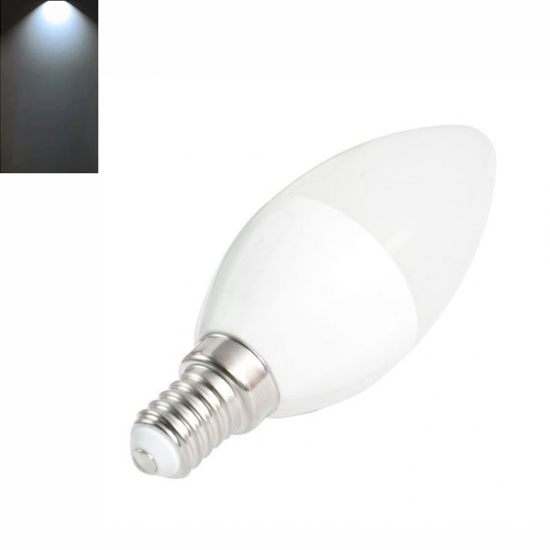 Ampoule LED E14 Vela 6W 480 Lm Lumière Blanche - 6400K, Elles consomment jusqu'à 85% d'énergie en moins pour produire la même lumière qu'une ampoule traditionnelle.