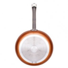 Cucina deliziosi piatti con queste padelle con rivestimento in ceramica color rame che permette al calore di diffondersi rapidamente e in modo uniforme.
