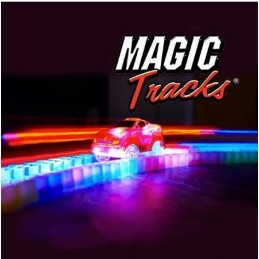 Pista Mágica Magic Tracks, Uma pista de corridas que torce e dobra, com 220 peças fáceis de montar e, acima de tudo, muito divertido!