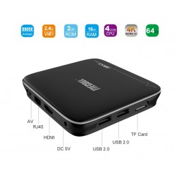 TV Box - Android 7.1.1 - M8S Pro+ - Kodi - 4K Ultra HD - 2 Go - 16 Go, Transformez votre téléviseur en Smart TV sans avoir à acheter un nouveau téléviseur.