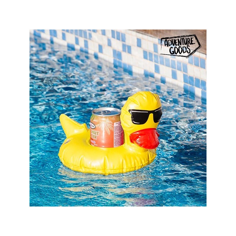 Brinda la mejor diversión en los días calurosos con el Flotador Inflable para Bebidas de Pato