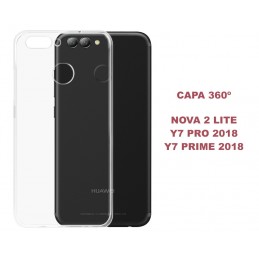 Cover doppia anteriore e posteriore in gel 360 - Huawei Y7 Prime - Pro 2018, Fornisci una protezione extra al tuo dispositivo con questa cover in gel di alta qualità