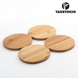 Encha a sua mesa com o estilo e o carácter prático do Conjunto de Bases para Copos em Bambu. Fabricadas em bambu ecológico e de alta qualidade.