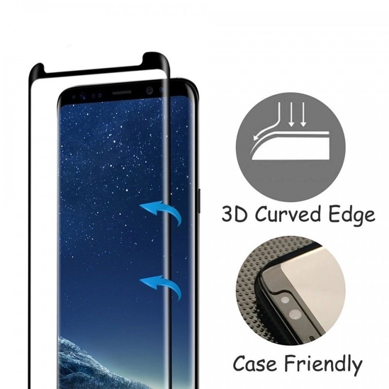 La pellicola in vetro Samsung Galaxy S8 plus completamente incollata, per proteggere lo schermo, è realizzata in vetro temperato, 9 volte più resistente del vetro comune.