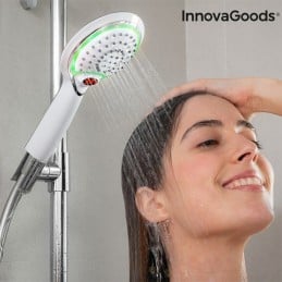 Controlla facilmente la temperatura dell'acqua con la nuova doccia a LED con sensore e indicatore di temperatura.
