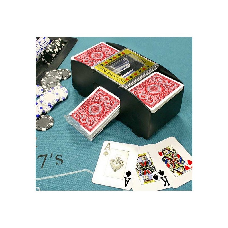 El barajador automático de cartas añade un toque de autenticidad a tu mesa de juego, los días de sufrimiento del crupier han terminado.
