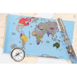 La carte du monde à gratter est également une façon amusante d'apprendre la géographie.