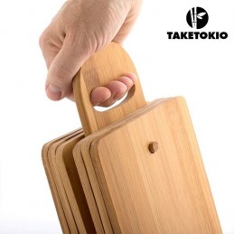 Non lasciarti sfuggire questo set con 6 magnifici taglieri e il relativo supporto, adatti a tutti i tipi di antipasti o cibi.