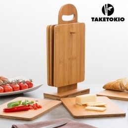 Non lasciarti sfuggire questo set con 6 magnifici taglieri e il relativo supporto, adatti a tutti i tipi di antipasti o cibi.