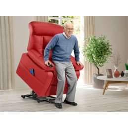 The Massage Armchair is an armchair with an elegant design that incorporates a ripple massage system and lumbar heat.