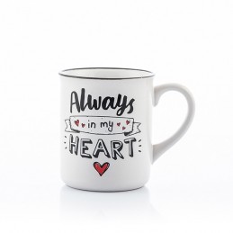 La taza Siempre en mi corazón es un regalo fantástico para el día de San Valentín, cumpleaños, bodas o cualquier ocasión especial.