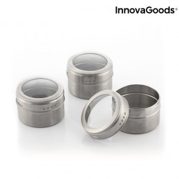 Set di spezie magnetiche in bambù - 7 pezzi Un set da cucina molto comodo e pratico, grazie al suo design magnetico originale e pratico e ai suoi materiali di qualità