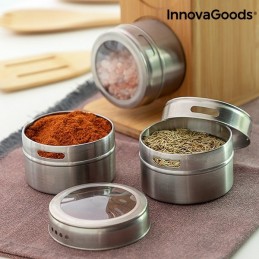 Magnetisches Bambus-Gewürzset – 7-teilig Ein sehr komfortables und praktisches Küchenset aufgrund seines originellen und praktischen magnetischen Designs und seiner hochwertigen Materialien