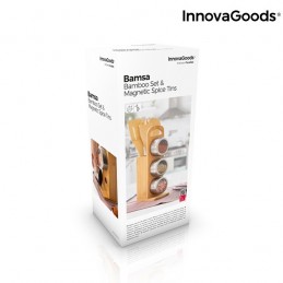 Set di spezie magnetiche in bambù - 7 pezzi Un set da cucina molto comodo e pratico, grazie al suo design magnetico originale e pratico e ai suoi materiali di qualità