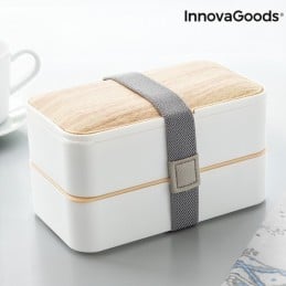 Jamón Doble Hermético con Cubiertos Si sueles comer fuera, seguro que te encantará esta práctica y cómoda Fiambrera donde podrás llevar tu Lunch Box.