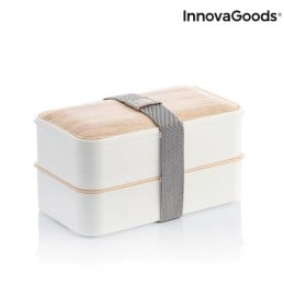 Jamón Doble Hermético con Cubiertos Si sueles comer fuera, seguro que te encantará esta práctica y cómoda Fiambrera donde podrás llevar tu Lunch Box.