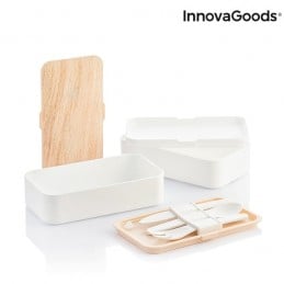 Jamón Doble Hermético con Cubiertos Si sueles comer fuera, seguro que te encantará esta práctica y cómoda Fiambrera donde podrás llevar tu Lunch Box.
