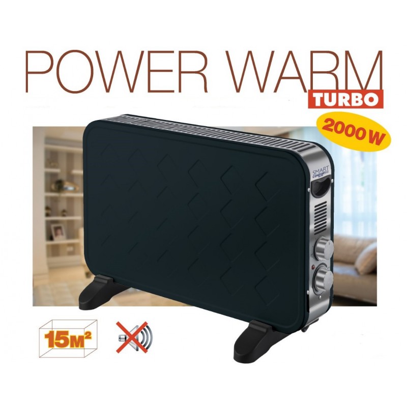 Radiador convector Power Warm Turbo - 2000W é a solução mais económica e eficiente para aquecer sua casa.