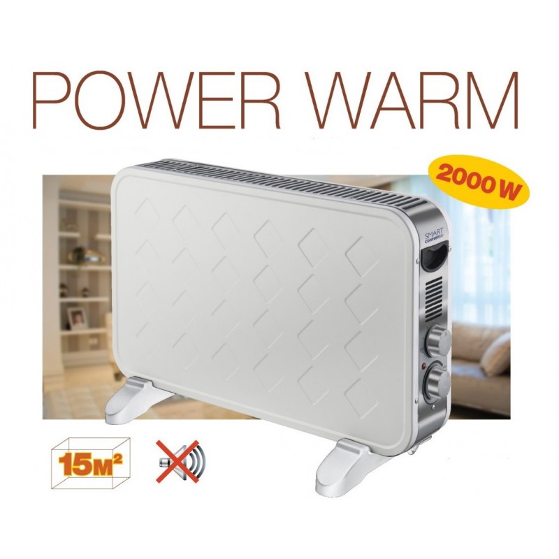 Power Warm Convettore Radiatore - 2000W è la soluzione economica ed efficiente per riscaldare la tua casa.