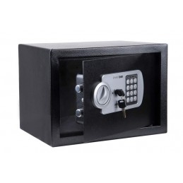 Electronic steel safe where you can store money, jewelry and other valuables or documents.