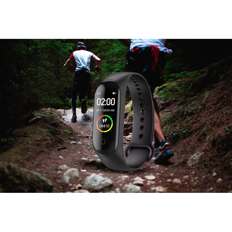 M4 Watch Bracelet with waterproof Bluetooth, have all the features of your Smartphone - Android or iPhone on your wrist.