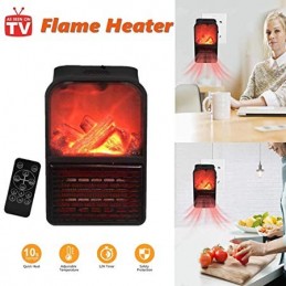 Watch the effect of the moving flames on the front of this heater as you warm up on colder days, giving a rustic effect