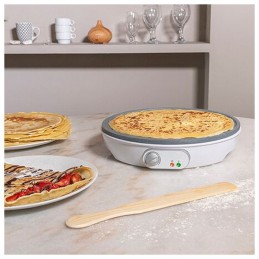 Crêpière Fun Crepestone 1000 W avec revêtement RockStone et puissance réglable