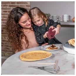 Crêpière Fun Crepestone 1000 W avec revêtement RockStone et puissance réglable