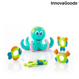 Schwimmender Oktopus mit Ringtopus-Ringen – 6 Stück Ein lustiger schwimmender Oktopus, der zum idealen Begleiter wird, um die Badezeit oder den Tag am Pool Ihrer Kinder zu beleben.