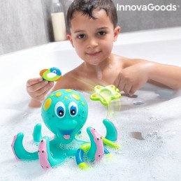 Schwimmender Oktopus mit Ringtopus-Ringen – 6 Stück Ein lustiger schwimmender Oktopus, der zum idealen Begleiter wird, um die Badezeit oder den Tag am Pool Ihrer Kinder zu beleben.