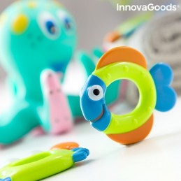 Schwimmender Oktopus mit Ringtopus-Ringen – 6 Stück Ein lustiger schwimmender Oktopus, der zum idealen Begleiter wird, um die Badezeit oder den Tag am Pool Ihrer Kinder zu beleben.