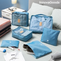 Um conjunto completo de 6 bolsas de organização para malas, ideais para guardar roupas, acessórios, toalhas, sapatos, cosméticos, etc.