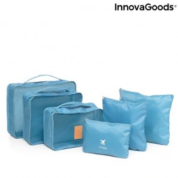 Um conjunto completo de 6 bolsas de organização para malas, ideais para guardar roupas, acessórios, toalhas, sapatos, cosméticos, etc.