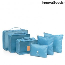 A complete set of 6 luggage organization bags, ideal for storing clothes, accessories, towels, shoes, cosmetics, etc.