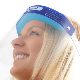 The Protective Visor is an excellent solution to protect the face from splashes, droplets and frontal dust.