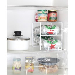 Um dispensador de latas que vai ajudar a economizar espaço na sua cozinha ou frigorifico.
