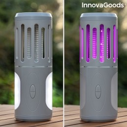 Uma original e versátil lâmpada antimosquitos com luz LED e função tripla: antimosquitos, lanterna e foco.