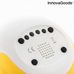 Un reloj digital táctil con forma de pollito que también funciona como luz nocturna con 3 niveles de intensidad y muestra la fecha y la temperatura.