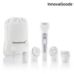 Ein praktisches, innovatives Set, das sich zum einfachen und bequemen Rasieren, Feilen, Reinigen und Massieren des Gesichts eignet.