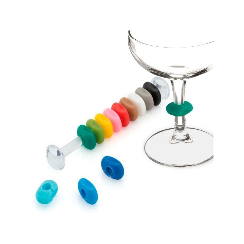 Identificateur de tasse - Paquet de 12 Excellent pour identifier les verres lors d'événements de dégustation de vin, de célébrations et de fêtes.