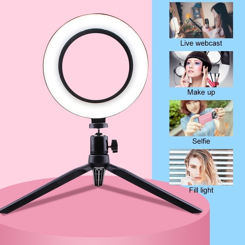 Ringlicht – 16 cm verstellbares LED-Ringlicht Alle Liebhaber sozialer Netzwerke wie Tik-tok, Instagram, YouTube möchten die besten Videos in spektakulärer Qualität haben.