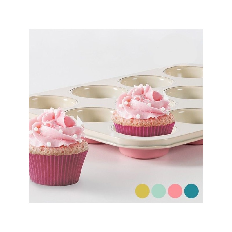 Moule à cupcakes Vintage Rétro, pour préparer de délicieux desserts ou snacks maison, jusqu'à 12 cupcakes.