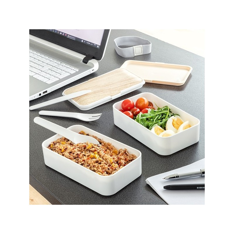 Double Airtight Ham with Cutlery If you usually eat out, you will definitely love this practical and comfortable Fiambrera where you can carry your Lunch Box.